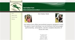 Desktop Screenshot of owlhollowfarm.net
