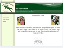 Tablet Screenshot of owlhollowfarm.net